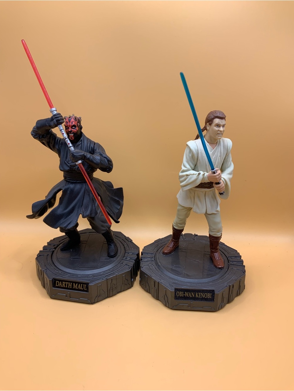 1999 Hasbro Star Wars Epic Force Obi-Wan Kenobi And Dearth Maul Figures (JH-010)